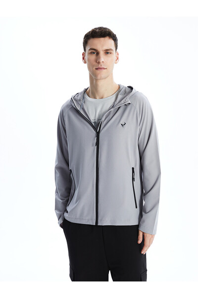 LC Waikiki Nevavm Farkıyla Xside Active Gray Printed Loose & Loose Men's Zipp...
