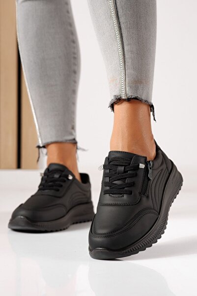 Zaira Pantofi casual dama captusiti negri din piele ecologica Orielle #30129 ...