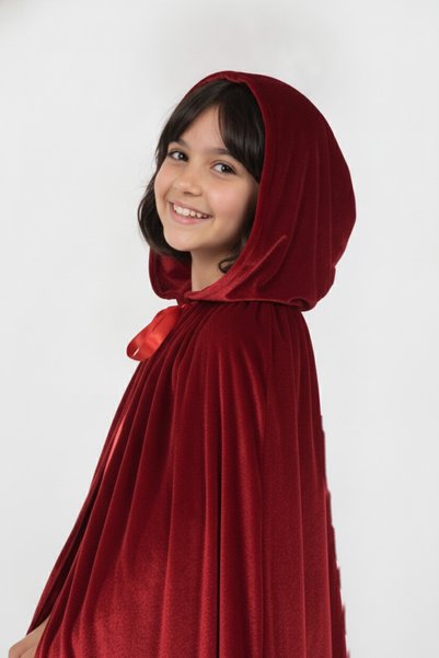 piamini Little Red Riding Hood Cape, Party Velvet Hooded Cape,