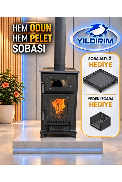 YILDIRIM TEKNİK MAKİNA FIRINLI PELET SOBASI (Pelet ve Odun Yanar)