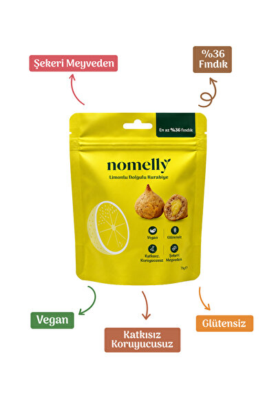 Nomelly Limonlu ve Dolgulu Glütensiz Kurabiye