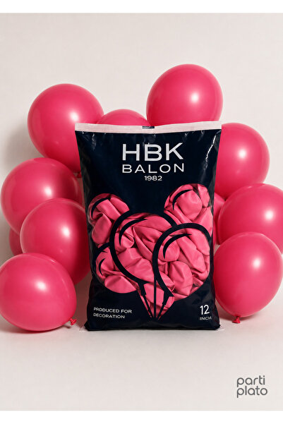 HBK Balon Pastel 12" Balon HBK Dış Dekorasyon Rubi 50'li