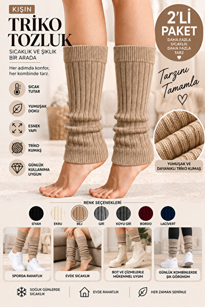 mrm pro Women's Winter Long Leg Warmers Knitted Cotton Leg Warmer 2-Pair