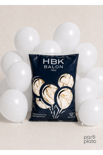 HBK Balon Pastel 12" Balon Hbk Exterior Decoration White 50's