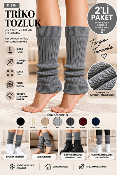 mrm pro Women's Winter Long Leg Warmers Knitted Cotton Leg Warmer 2-Pair