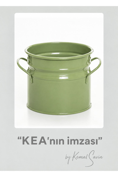 kemal savin Metal Saksı / Kova / Düzenleyici / Kaşıklık / Mumluk /Kalemlik- Y...