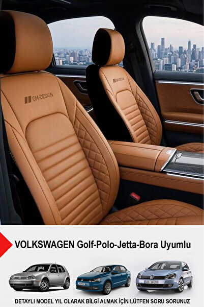 GM-DESIGN İstanbul Serisi Deri Oto Koltuk Kılıfı (VOLKSWAGEN Bora-Golf-Jetta-...