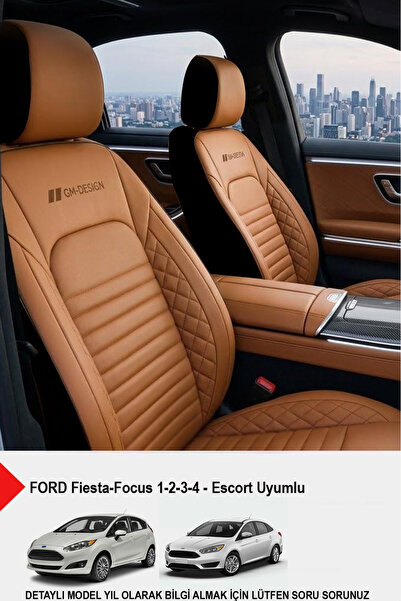 GM-DESIGN İstanbul Serisi Deri Oto Koltuk Kılıfı (FORD Focus-Fiesta-Escort Uy...