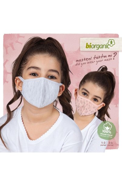 Bibaby Organik Maske 2li Kirpi Pembe - Kar Melanj