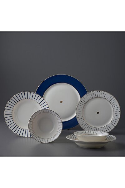 Jumbo Navy 24 Parça 6 Kişilik Yemek Takımı Mavi