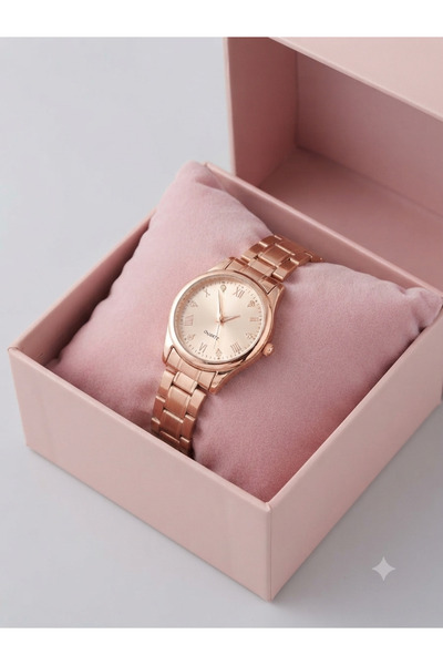 DARK BLANC Rose Gold Renk Özel Seri Minimal Kol Saati Çok Ince Bilekli Lar Için