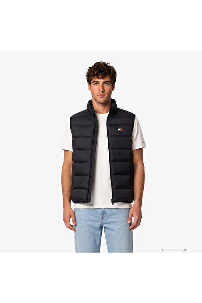 Tommy Hilfiger Men's Brand Logo Black Vest Suitable for Daily Use