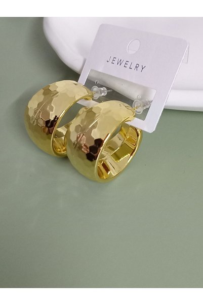 mosmoda Gold Petek Halka Küpe, Hafif