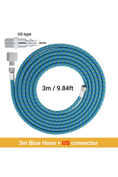 Choice 3M Blue Hose US 3 meter/10-Ft Nylon Braided Airbrush Air Hose Standard...