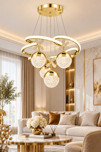 Ulucam Aydınlatma Burgu 4'Toplu modern led avize