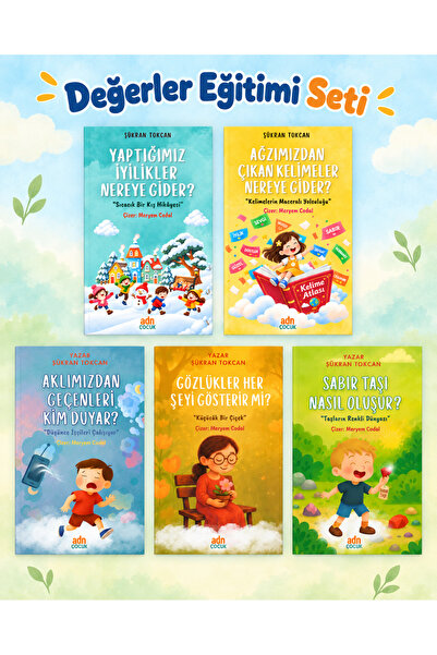 Adn Çocuk Değerler Eğitimi 5 Kitap Seti – Çocuklar İçin Gelişim Odaklı Hikâye...