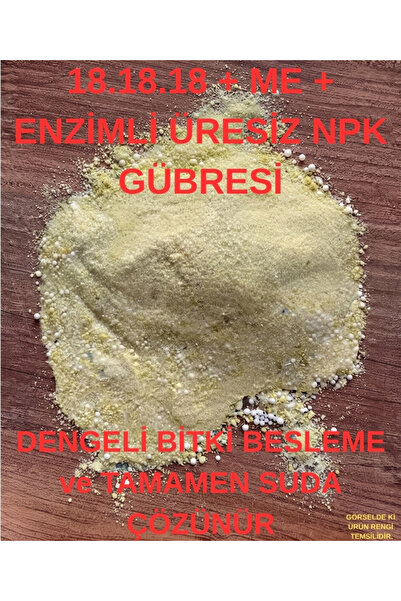 Saglam Tarım 18.18.18+ME+Enzim Üresiz NPK Gübre, Dengeli Besleme, Suda Tamame...