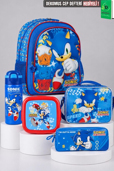 Sonic YENİ SEZON LİSANSLI SONIC OKUL ÇANTASI, BESLENME ÇANTASI VE KALEM ÇANTA...