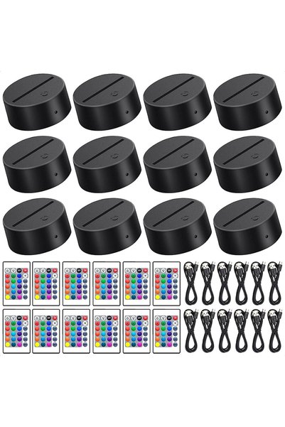 choice2 black 12pcs Touch Switch Lamp Stand Holder Warm Household Decoration ...