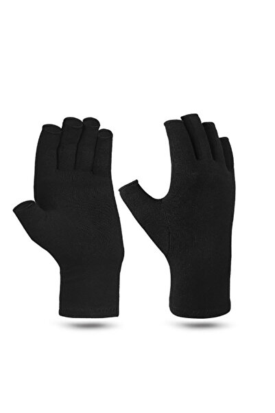 Choice L black Relieve Hand Discomfort with 1pair Fingerless Compression Gloves