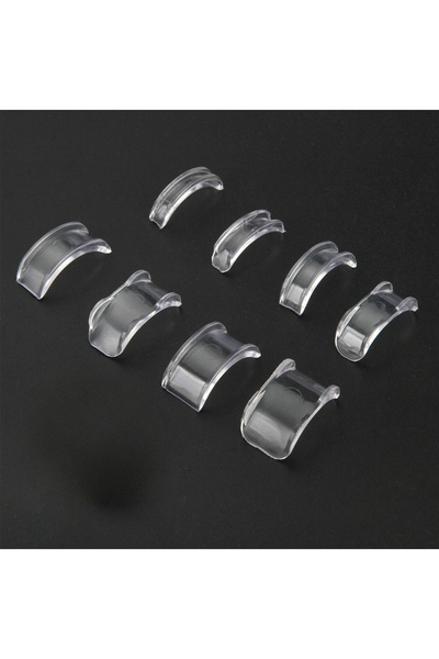 Choice 8pcs of 1set 8 Sizes Silicone Invisible Clear Ring Sizer Anti-Loss Pro...