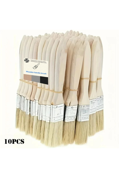 Choice1 10pc 20Pcs Wood Handle Paint Brushes Set Durable Bristles Multipack f...