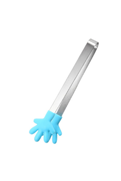 Choice1 blue Creative Silicone Stainless Steel Mini Snack Food Tongs Non-slip...