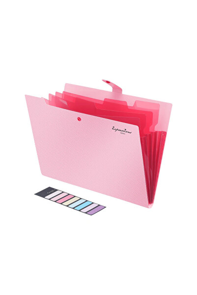 choice2 pink Expanding File Folder,5 Pocket Folders for Documents,Portable Pa...