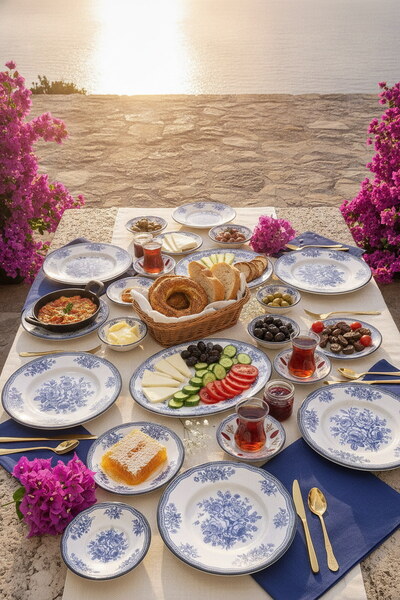 ers erbaşlar Frozen Çiçeği Lacivert 12 Li Çay Tabağı , Çay seti