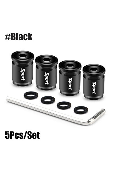 Choice Black Zinc Alloy Anti-theft Sport Car Tire Valve Caps Wheel Tires Tire...
