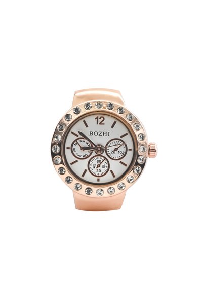 Choice rose New Hot Sales Creative Diamond Set British Ring Watch Alloy Shell...