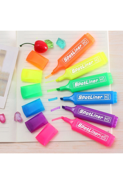 Choice1 12 colors 6/12pcs Highlighter Assorted Colors, No Bleed, Aesthetic Cu...
