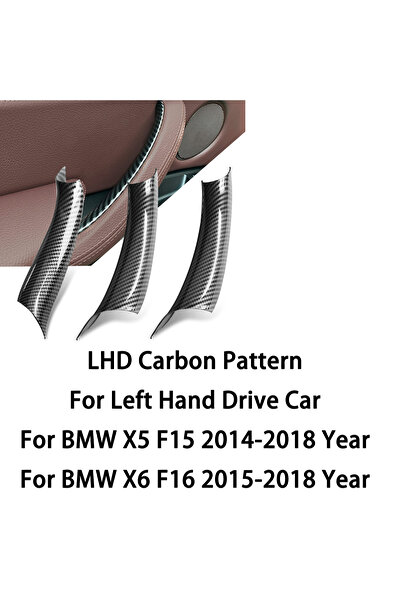 choice2 Carbon-LHD X5 F15/X6 F16 Door Handle Covers 3Pcs Door Pull Handle Cov...