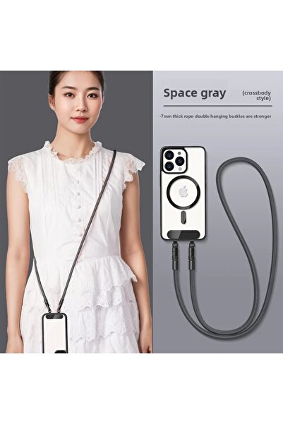 choice2 Gray Adjustable Crossbody Straps Phone Lanyard Double Buckle Mobile N...