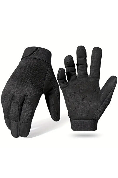 Choice3 S Black Men's Tactical Full Finger Gloves Touch Screen Compatible Bre...