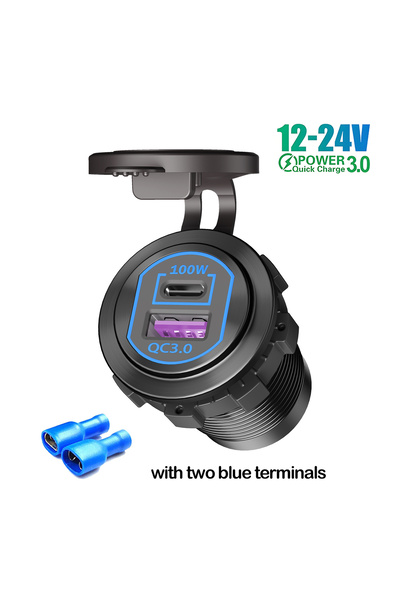Choice1 118w-terminals 118W Aluminum 12V USB C Laptop Outlet PD 100W Port & Q...