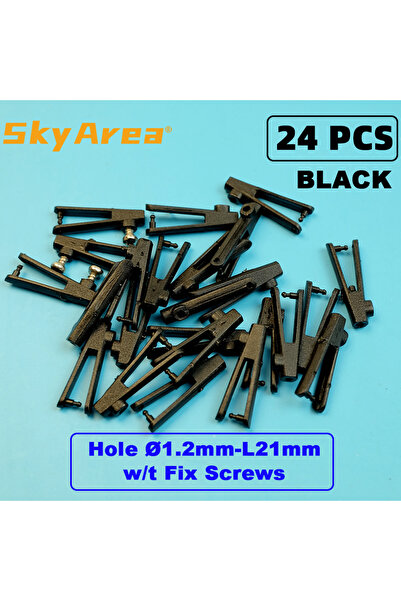 choice2 24Pcs 1.2 Black 24pcs Nylon Clevis D1.2xL21mm (White or Black)/ D1.8 ...