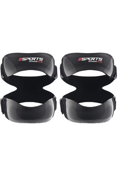Choice4 Black-1Pair Double-Layer Patellar Strap Silicone Cushioning Patellar ...