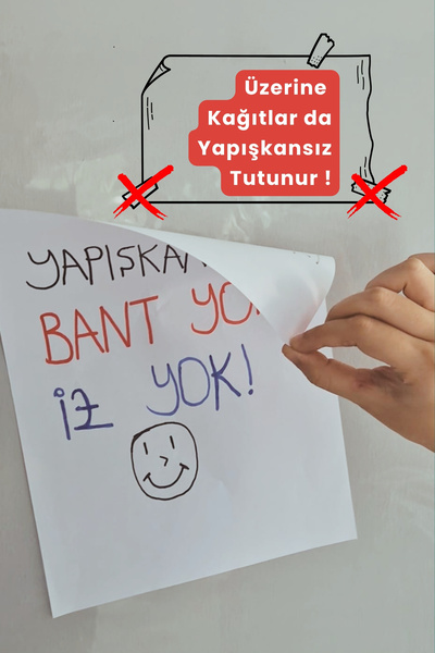 Pi Papers Çizgili Şeffaf Yapışkansız Tutunan Not Belge Fotoğraf Tutucu Özellikli, Inovatif Pano Akıllı Kağıt