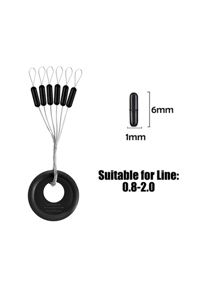 Choice Groups S PRO BEROS 60Pcs 10Set Black Rubber Space Beans Oval Stopper F...