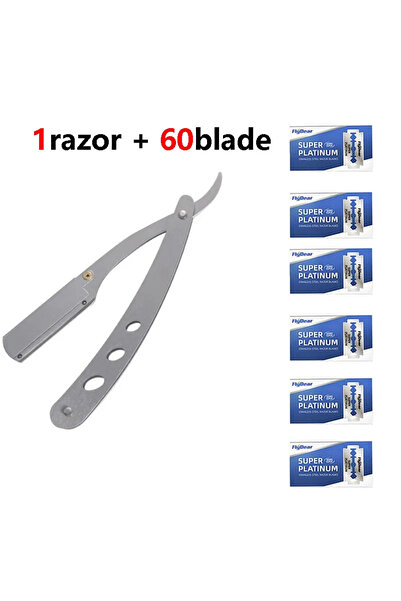Choice3 M291 1razor 60 blade Shaver Barber Edge Stainless Steel Razor Men Pro...