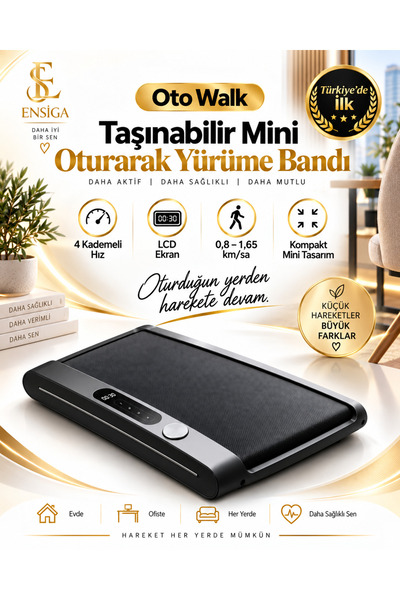 EN SİGA Oto Walk Oturarak Mini Yürüme Bandı Ayak ve Bacak Egzersiz Cihazı 4 K...