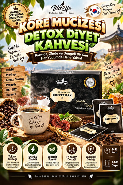 İlla Life Yumuşak İçimli Fit Detox Diyet Tokluk Desteği Enerji ve Zindelik Şe...