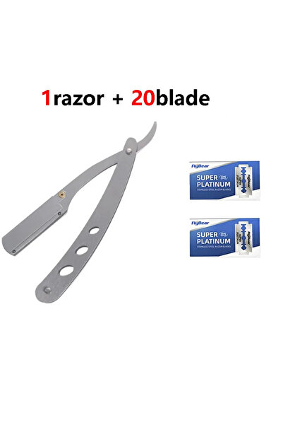 Choice M291 1razor 20 blade Shaver Barber Edge Stainless Steel Razor Men Prof...