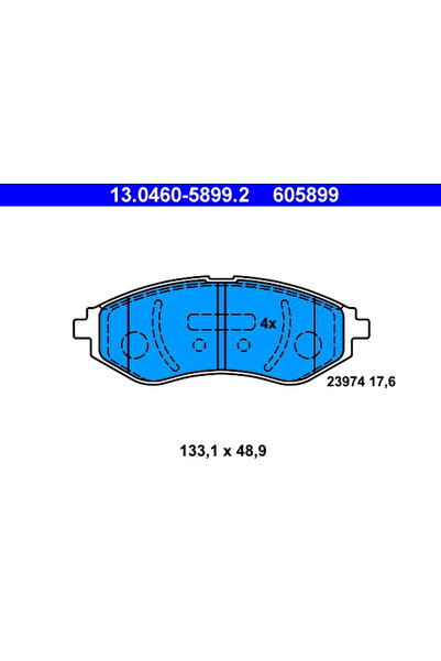 Ate Brake Pad Set, disc brake 13.0460-5899.2