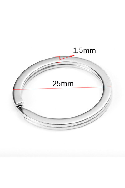 Choice8 25mm-20pcs 10pcs 20pcs 15-50mm Metal Double Loops Key Rings Smooth Fl...