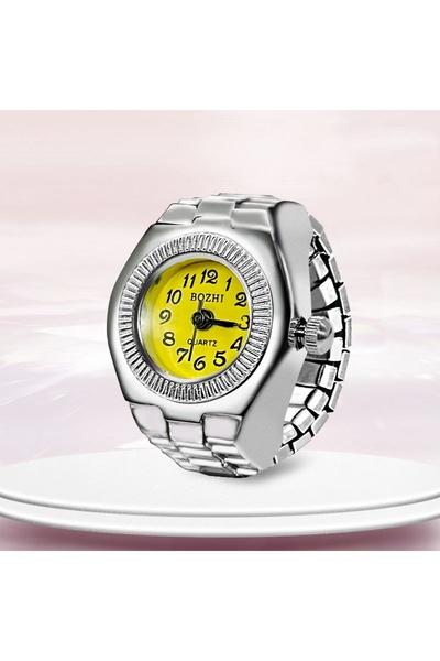 Choice yellow Ring Watch New Hot Selling Creative Alloy Shell Finger Circular...