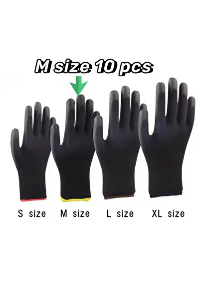 Choice1 10Pairs M 10 Pairs Durable Safety Gloves - Anti-Slip, Wear-Resistant,...