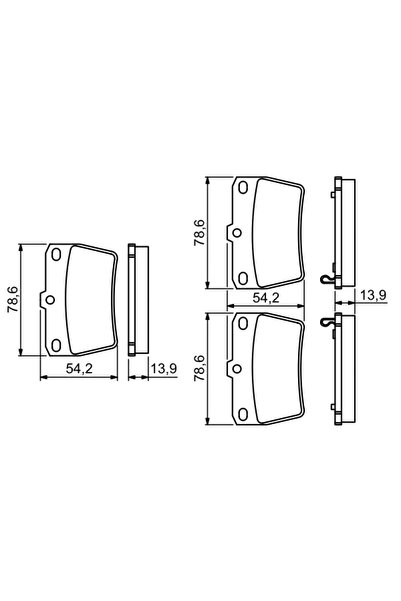 Bosch Σετ τακάκια φρένων, δισκόπλακα 0986494350 Chery Tiggo/Tiggo Dr Speranza...