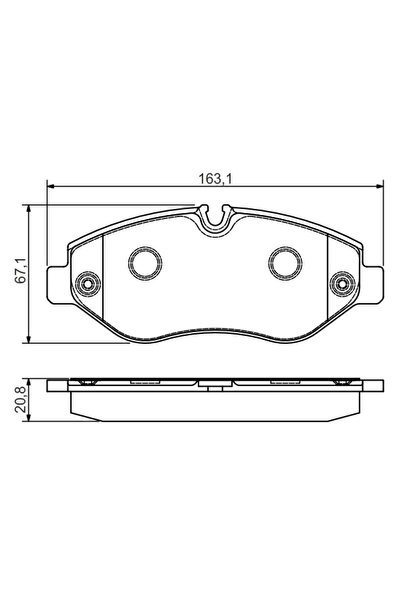 Bosch Комплект спирачни накладки, дискова спирачка 0 986 495 098